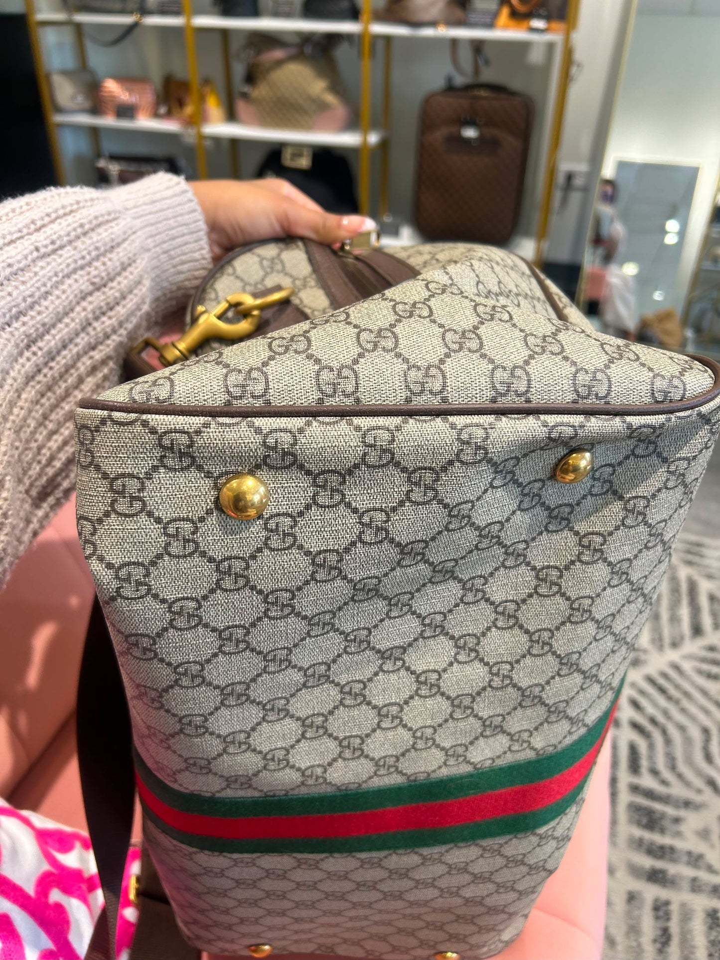 Gucci Savoy Ophidia Large Duffle Bag – GG Supreme Canvas