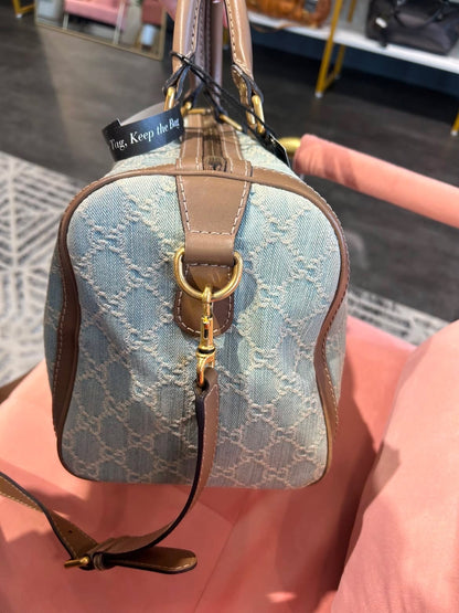 Gucci GG Denim Boston Bag – Light Blue