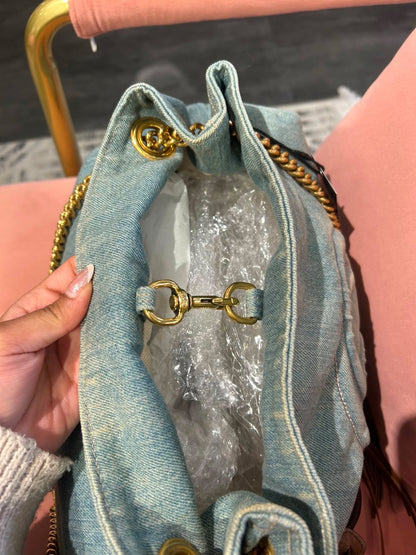 Gucci Soho Denim Chain Tote