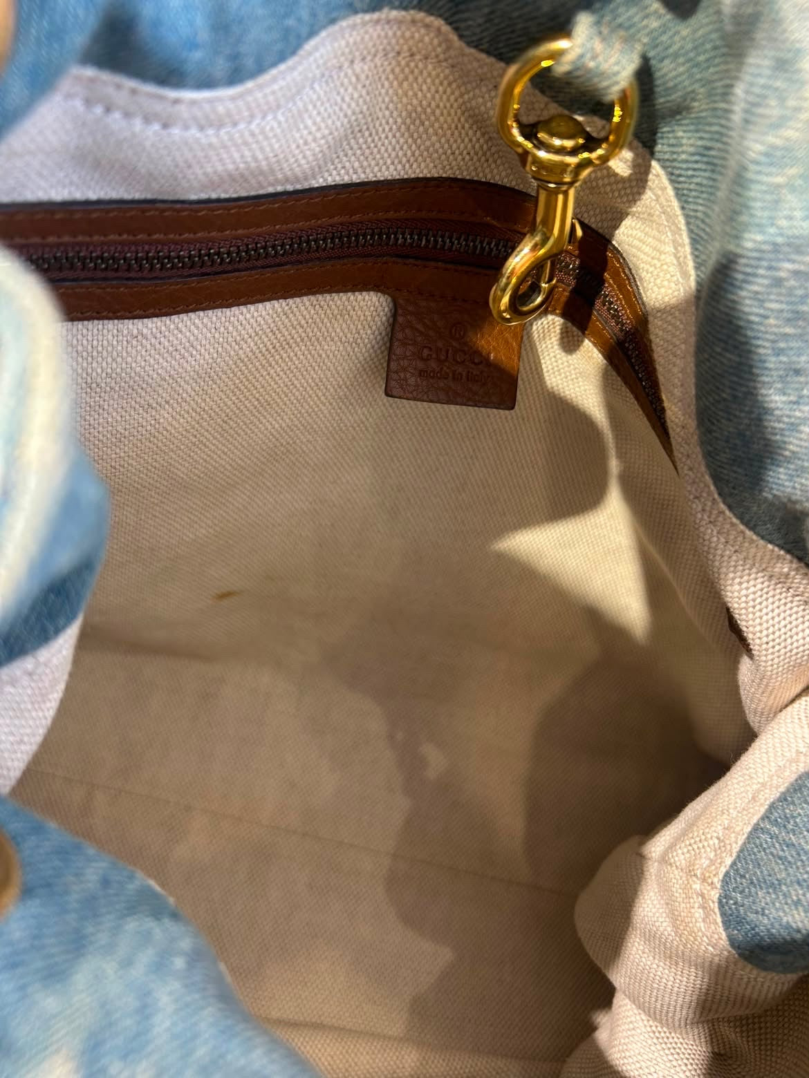Gucci Soho Denim Chain Tote