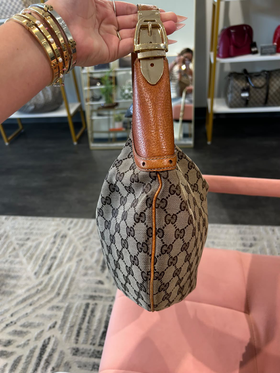 Gucci GG Canvas Hobo Bag