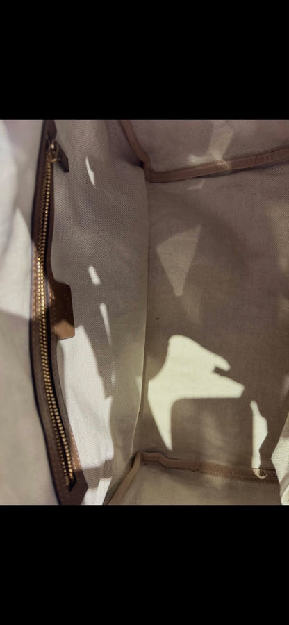 Gucci GG Supreme Boston Bag – Brown Leather Trim