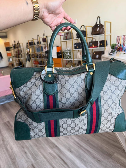 Gucci Neo Green Skull Duffle Bag