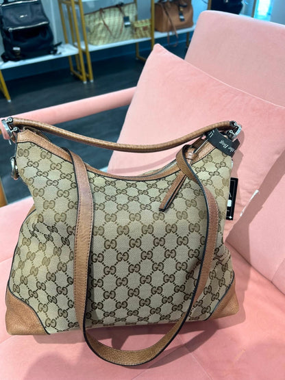 Gucci GG Canvas Shoulder Bag – Brown