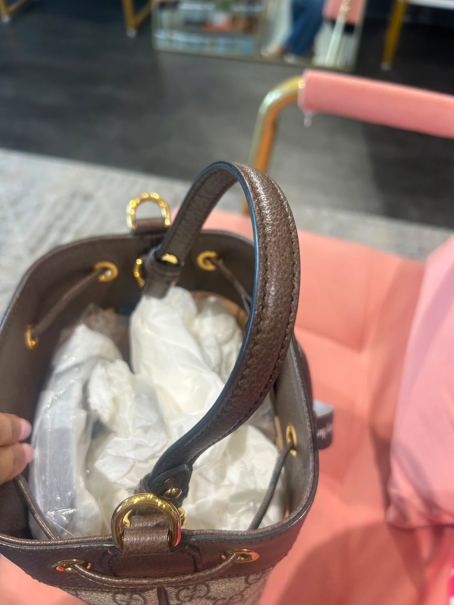 Gucci Ophidia GG Supreme Bucket Bag