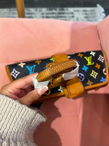 Louis Vuitton Shirley Clutch – Black Monogram Multicolore