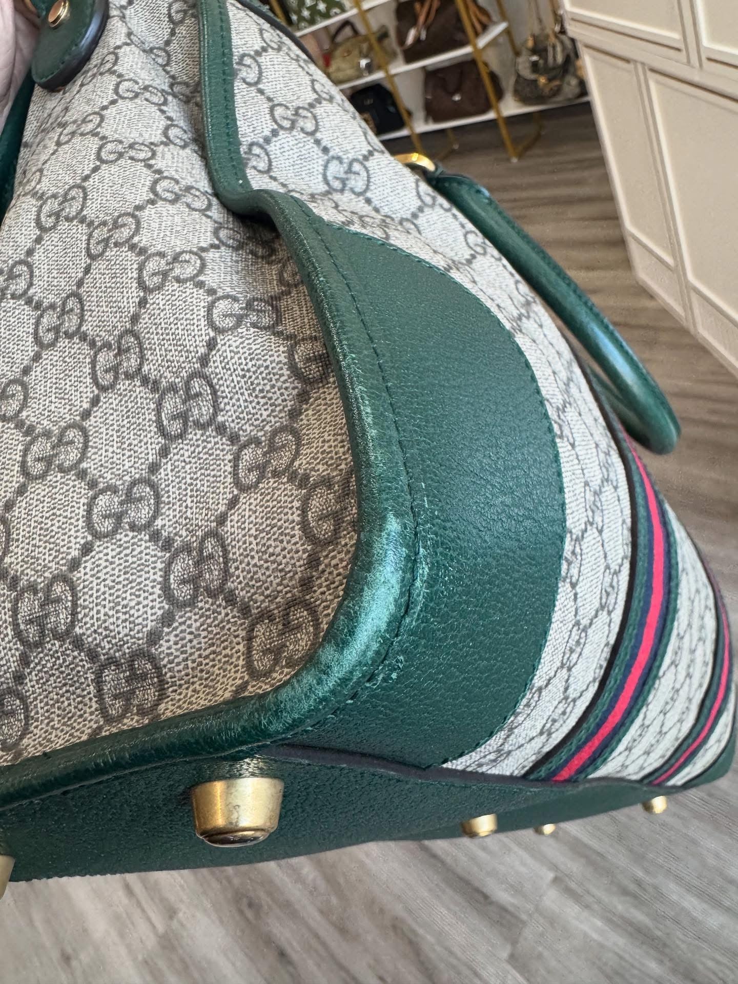 Gucci Neo Green Skull Duffle Bag