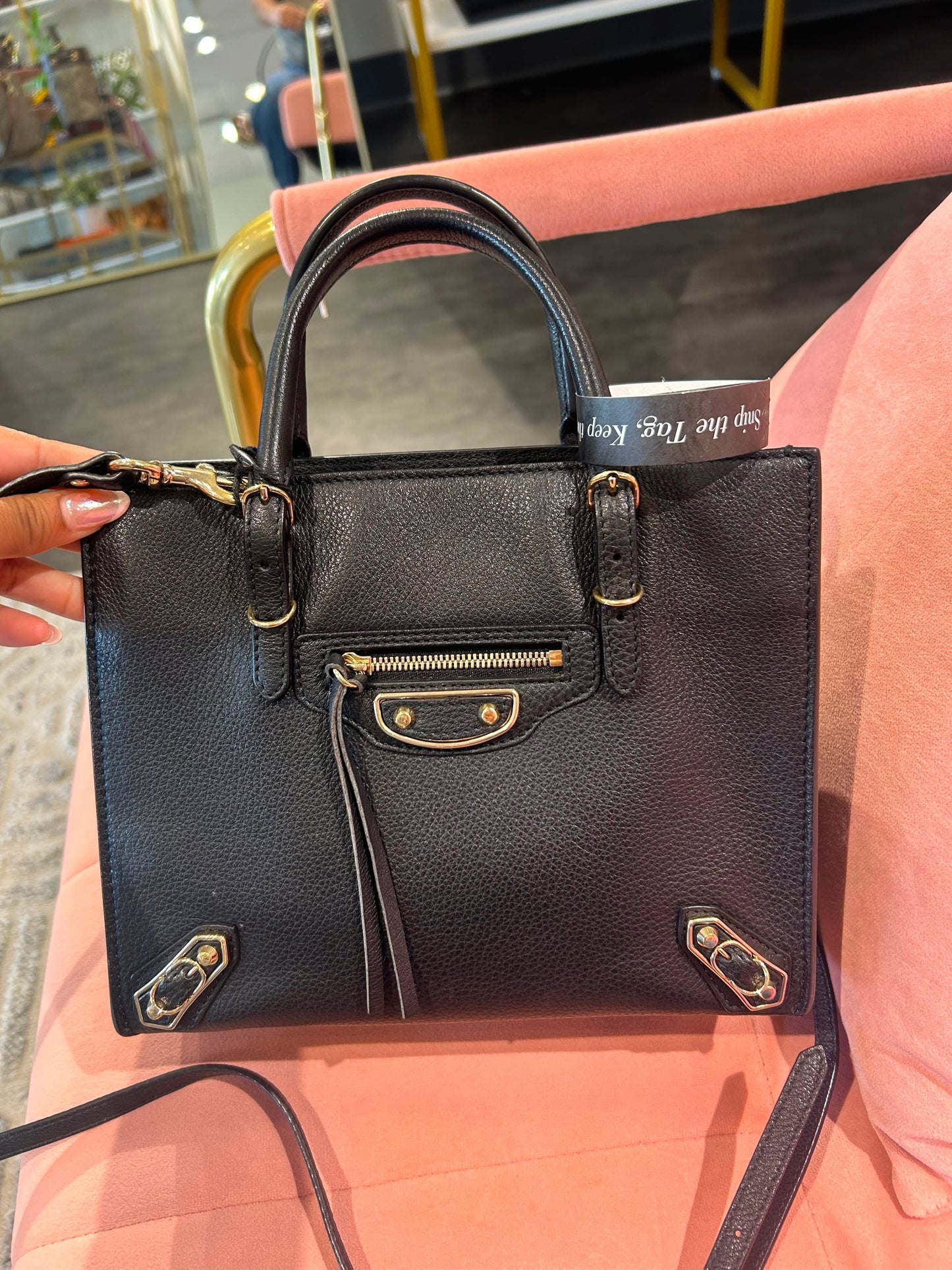 Balenciaga Papier Mini – Black Leather
