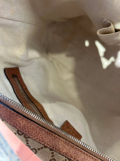 Gucci GG Canvas Shoulder Bag – Brown