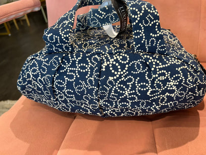 Chanel No. 5 Canvas Handbag – Navy Blue & Cream