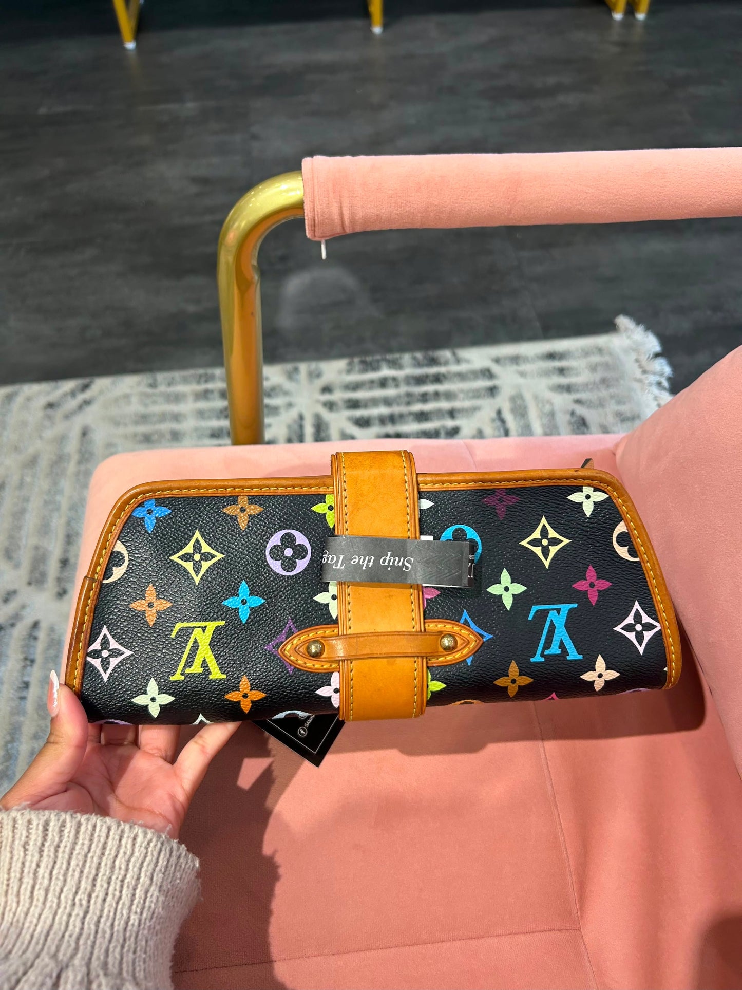 Louis Vuitton Shirley Clutch – Black Monogram Multicolore