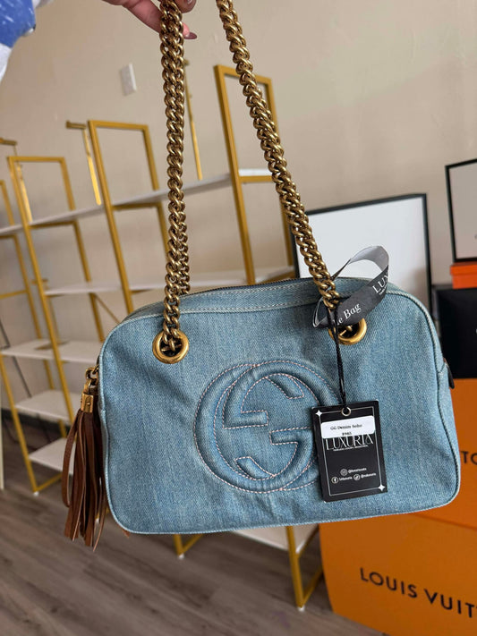 Gucci Soho Blue Denim Bag