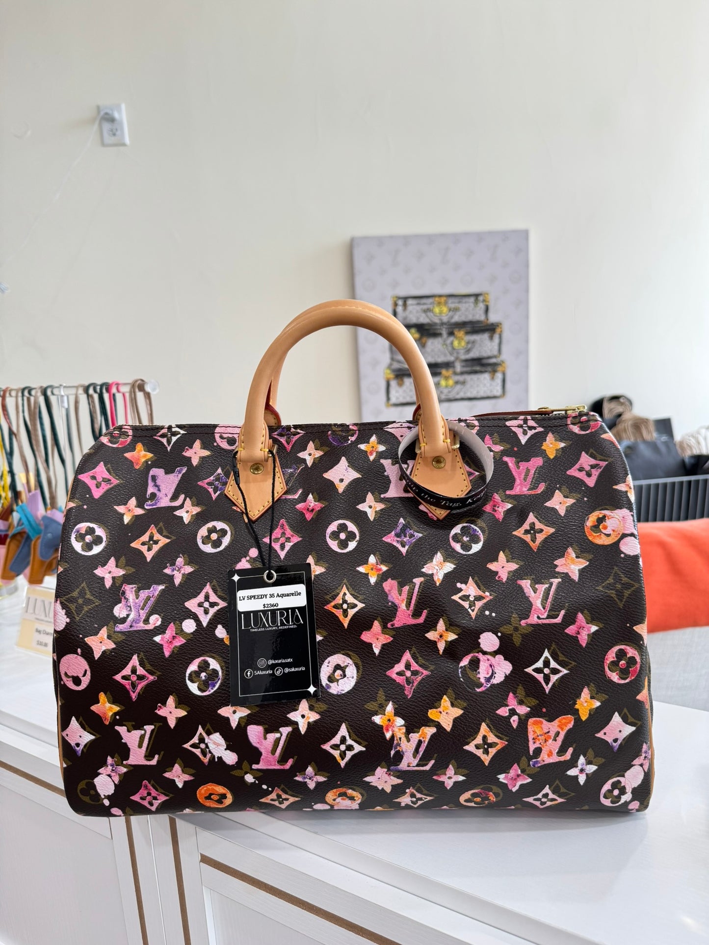 Louis Vuitton Speedy 35 in Brown Aquarelle