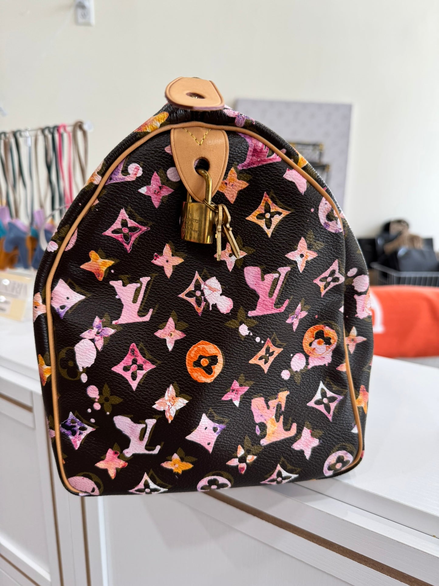 Louis Vuitton Speedy 35 in Brown Aquarelle