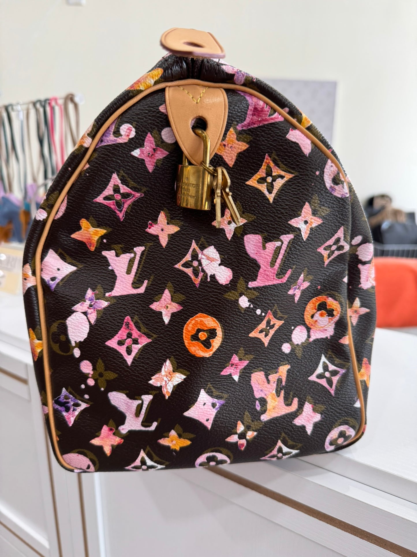 Louis Vuitton Speedy 35 in Brown Aquarelle