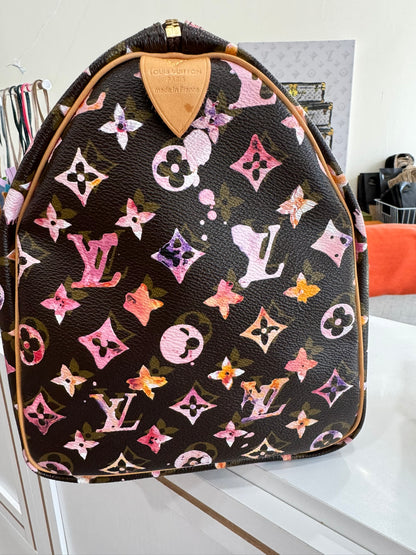 Louis Vuitton Speedy 35 in Brown Aquarelle