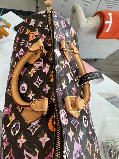 Louis Vuitton Speedy 35 in Brown Aquarelle