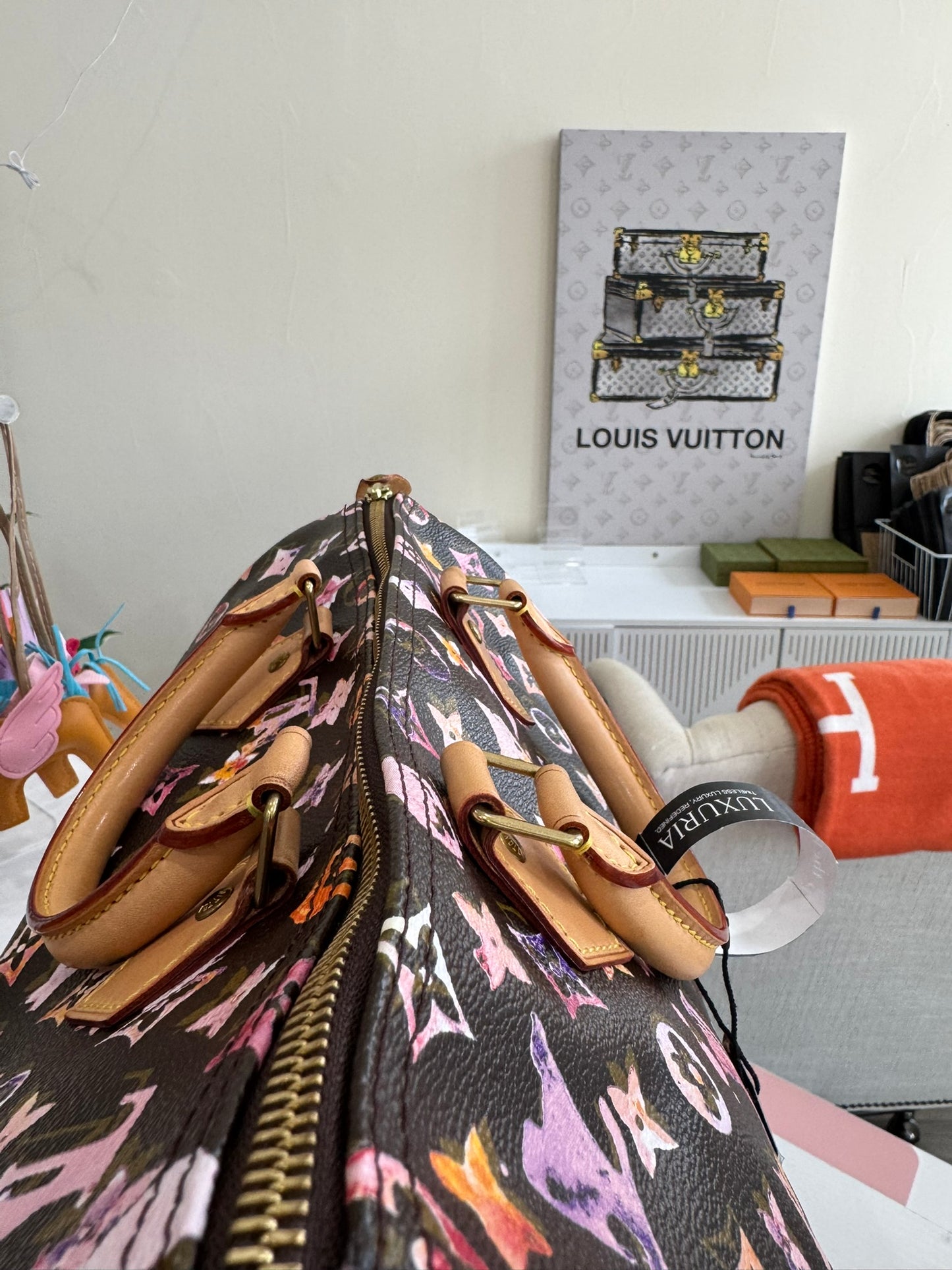 Louis Vuitton Speedy 35 in Brown Aquarelle