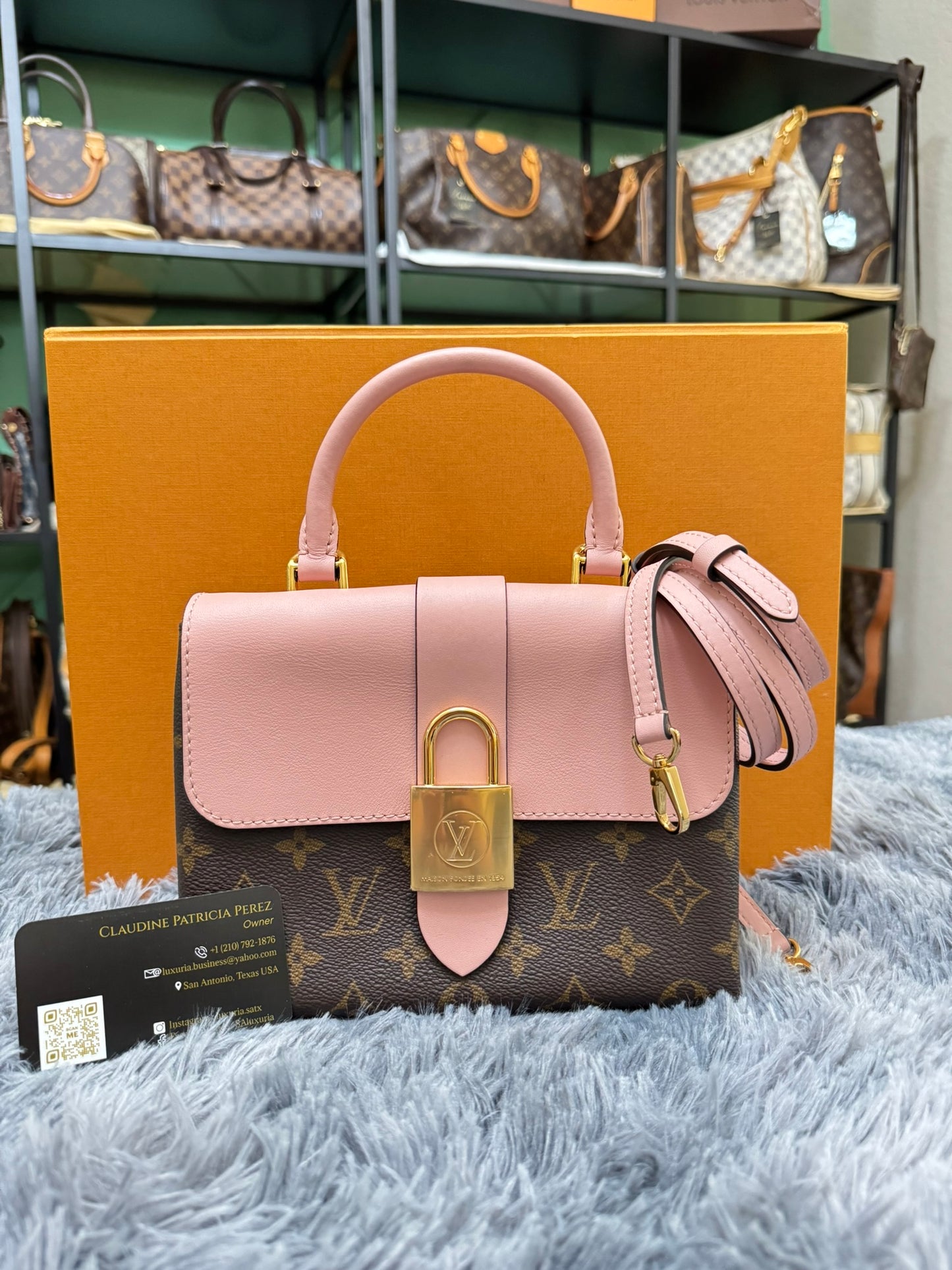 Louis Vuitton Locky BB in Monogram Canvas and Rose Poudre Leather