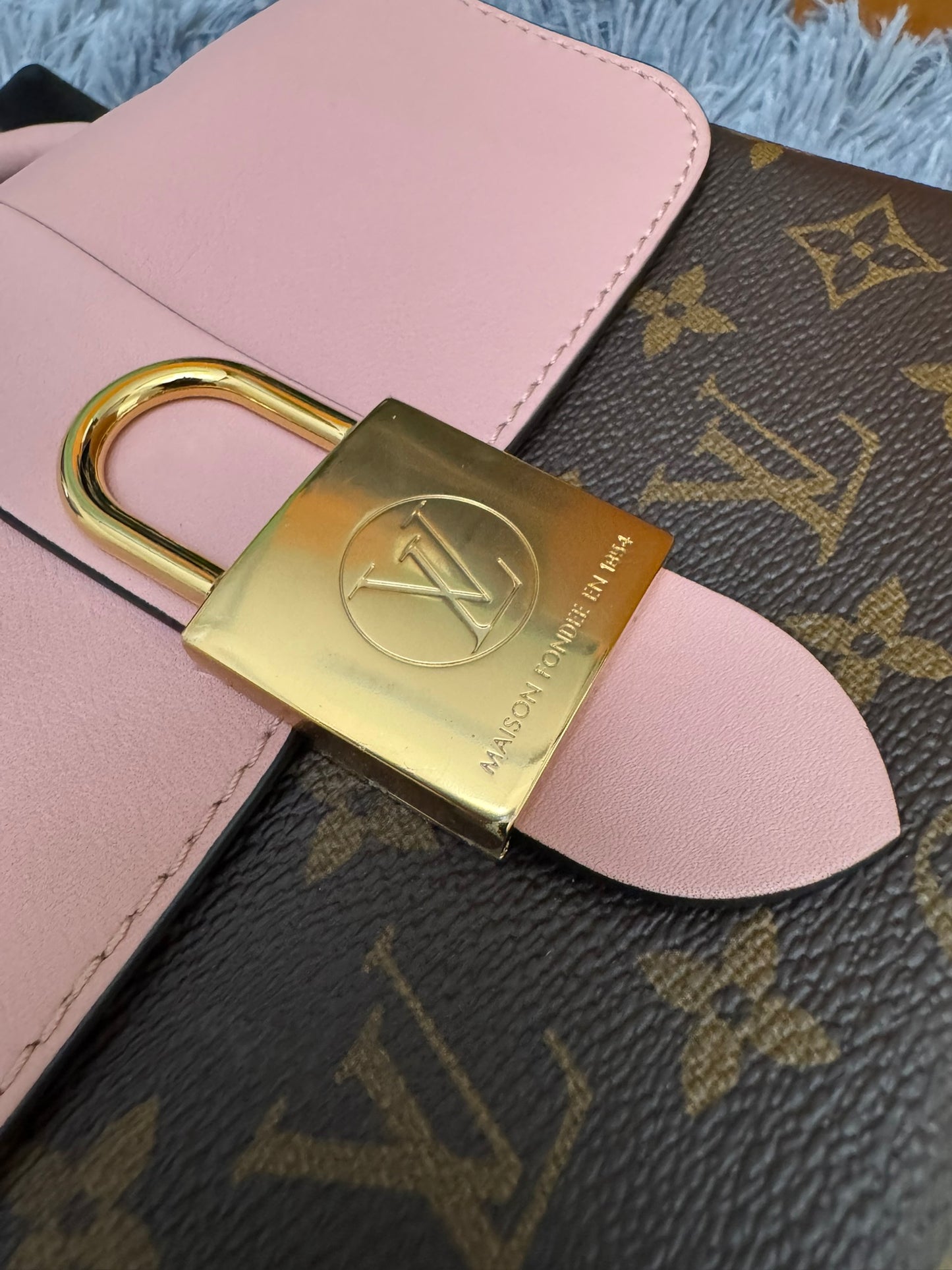 Louis Vuitton Locky BB in Monogram Canvas and Rose Poudre Leather