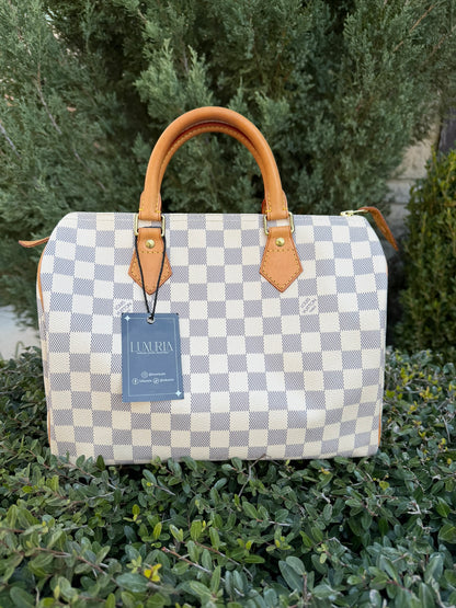 Louis Vuitton Speedy 30 in Damier Azur Canvas