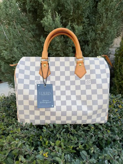 Louis Vuitton Speedy 30 in Damier Azur Canvas