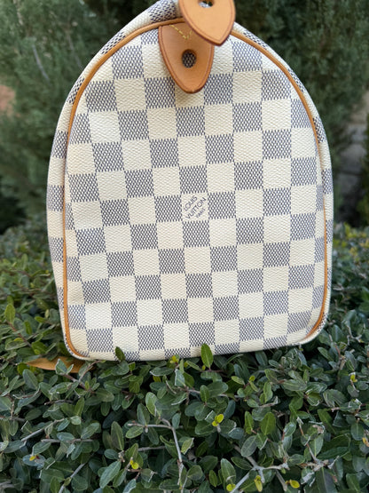 Louis Vuitton Speedy 30 in Damier Azur Canvas