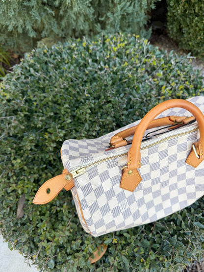 Louis Vuitton Speedy 30 in Damier Azur Canvas