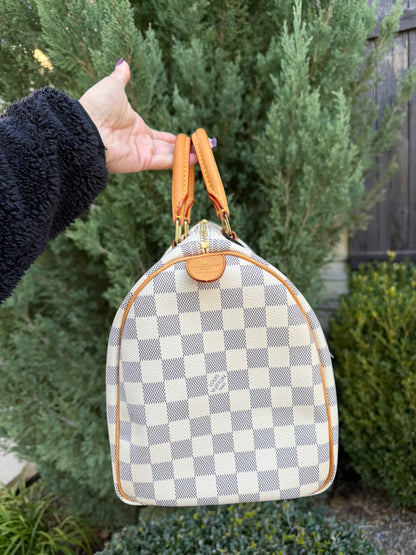 Louis Vuitton Speedy 30 in Damier Azur Canvas