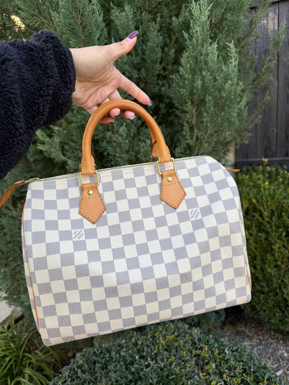 Louis Vuitton Speedy 30 in Damier Azur Canvas