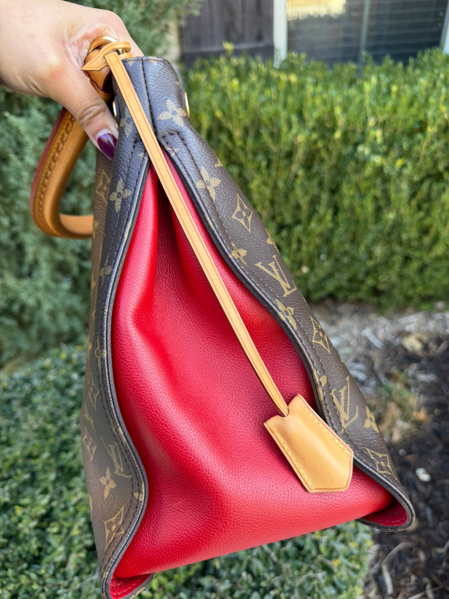 Louis Vuitton Gaia in Monogram Canvas with Red Accent