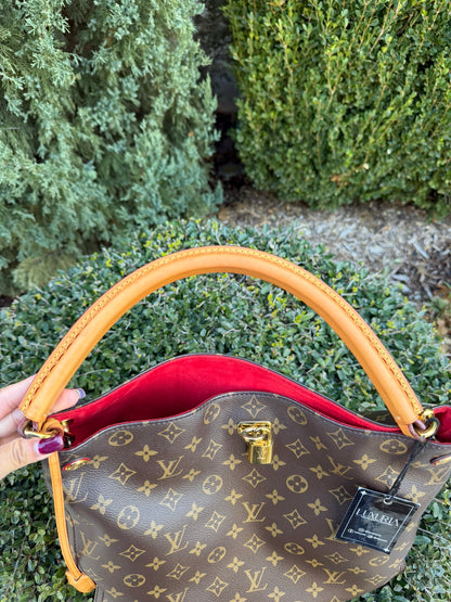 Louis Vuitton Gaia in Monogram Canvas with Red Accent