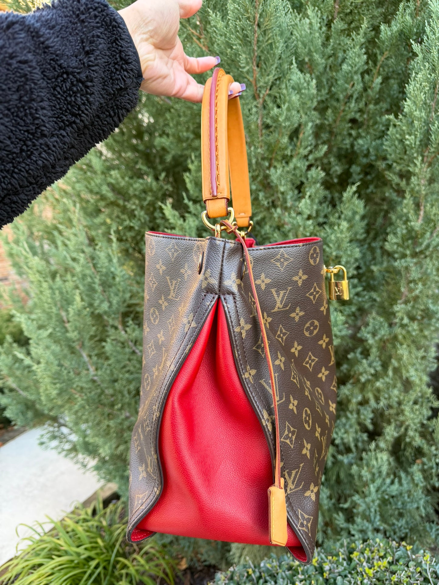 Louis Vuitton Gaia in Monogram Canvas with Red Accent