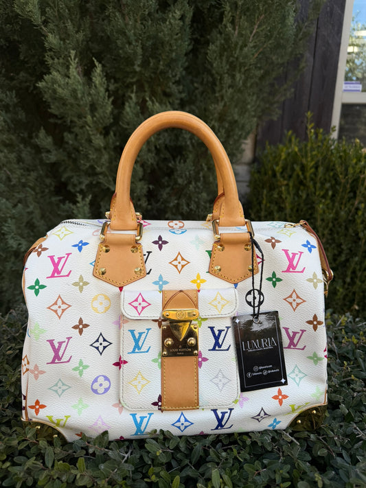 Louis Vuitton Speedy in Multicolor Blanc
