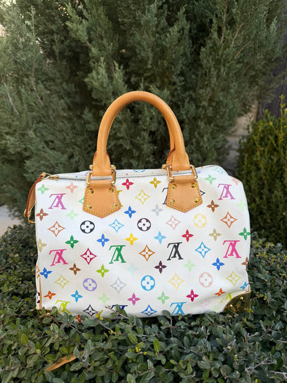 Louis Vuitton Speedy in Multicolor Blanc