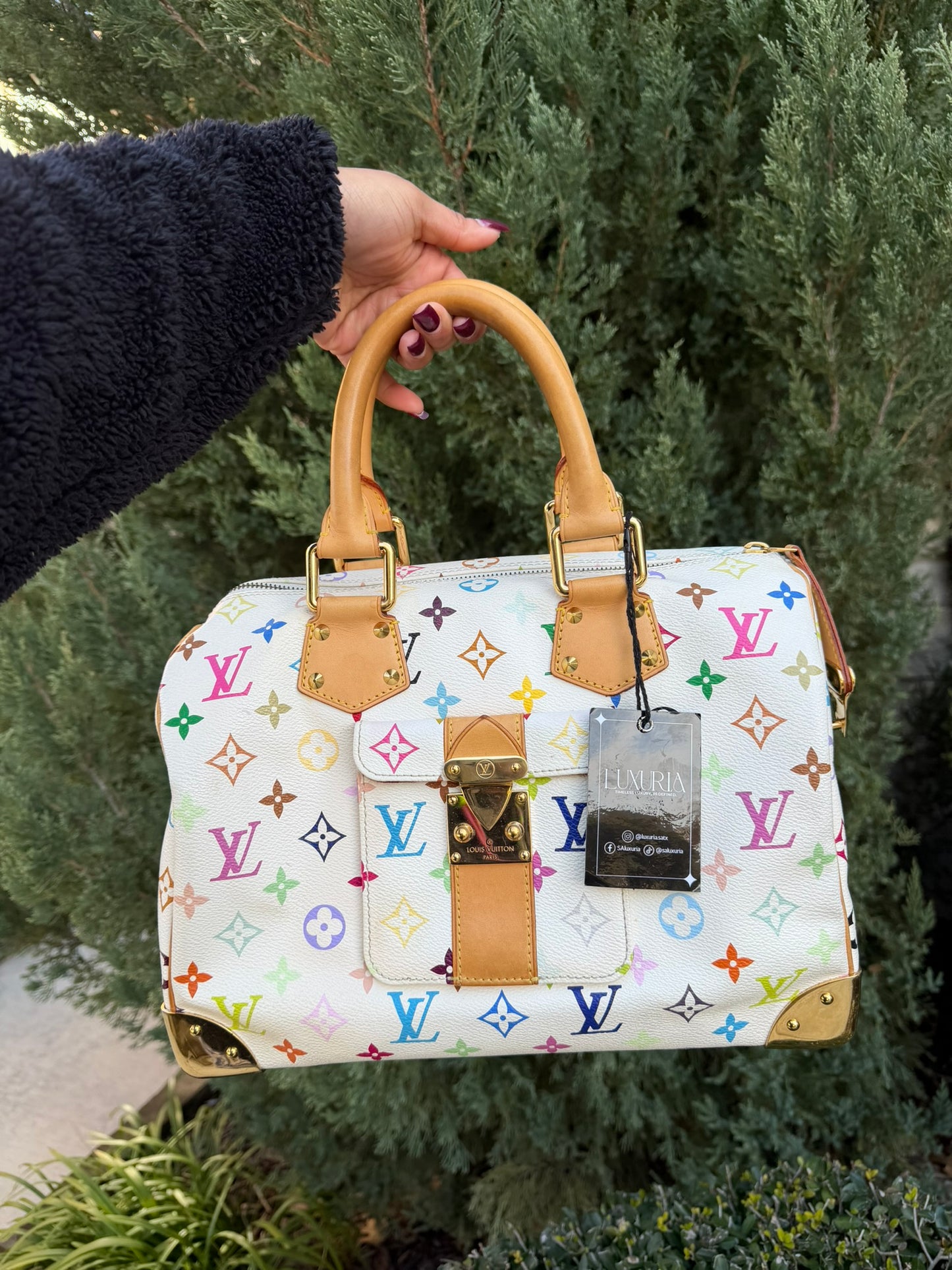 Louis Vuitton Speedy in Multicolor Blanc