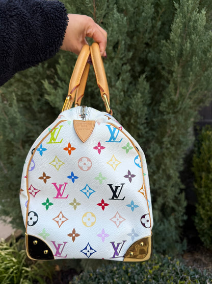 Louis Vuitton Speedy in Multicolor Blanc