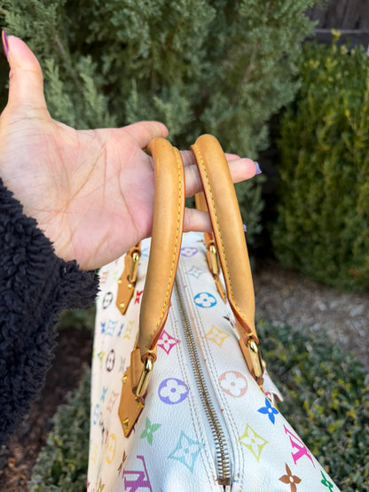 Louis Vuitton Speedy in Multicolor Blanc