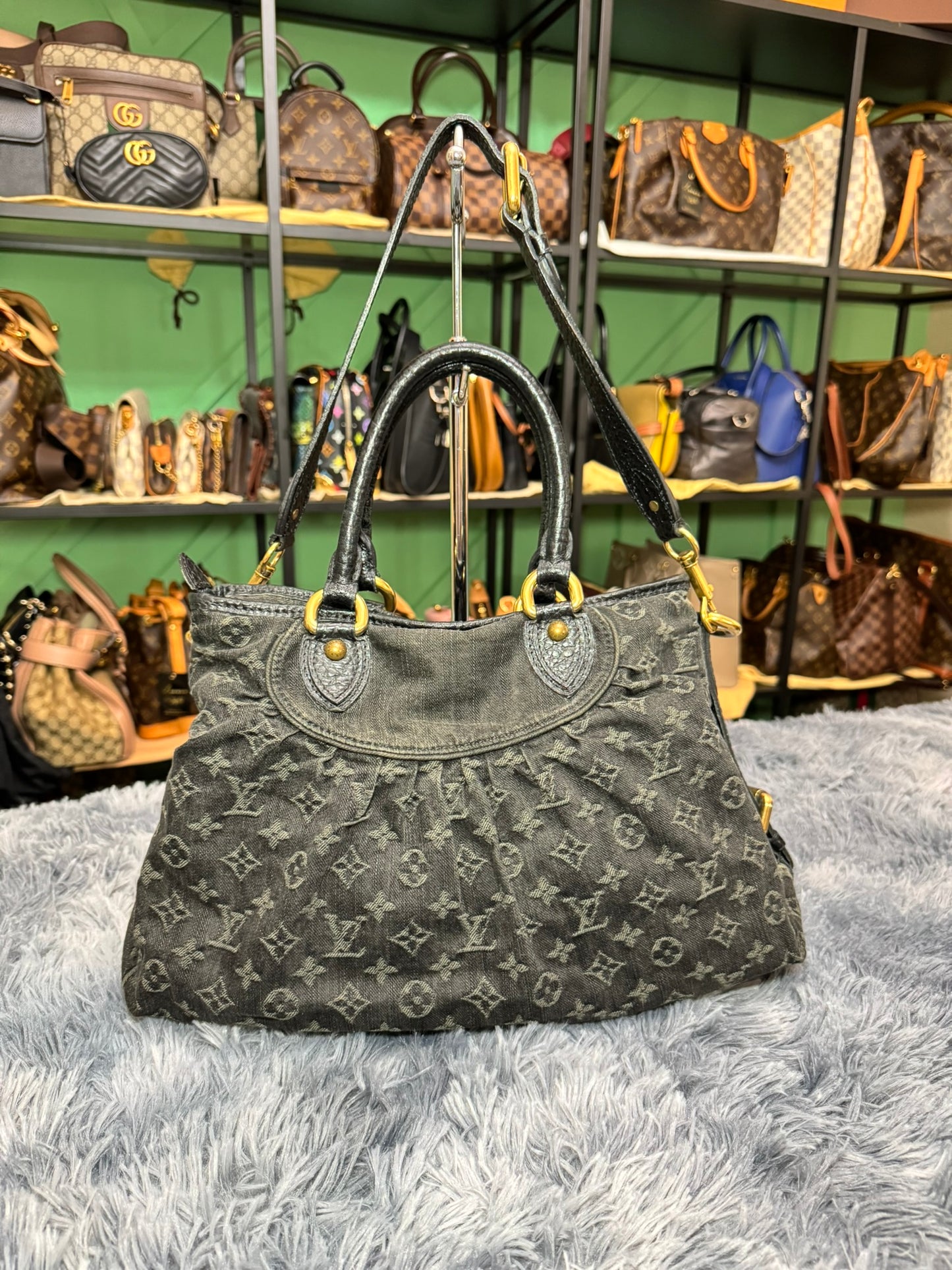 Louis Vuitton Denim Cabby PM in Blue Monogram