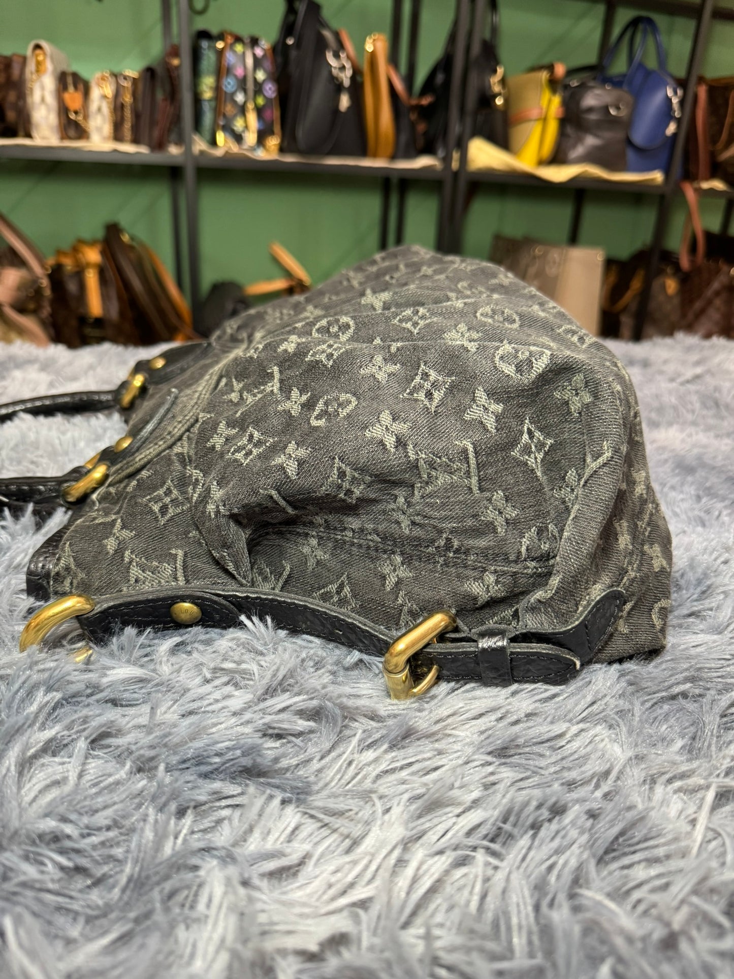 Louis Vuitton Denim Cabby PM in Blue Monogram