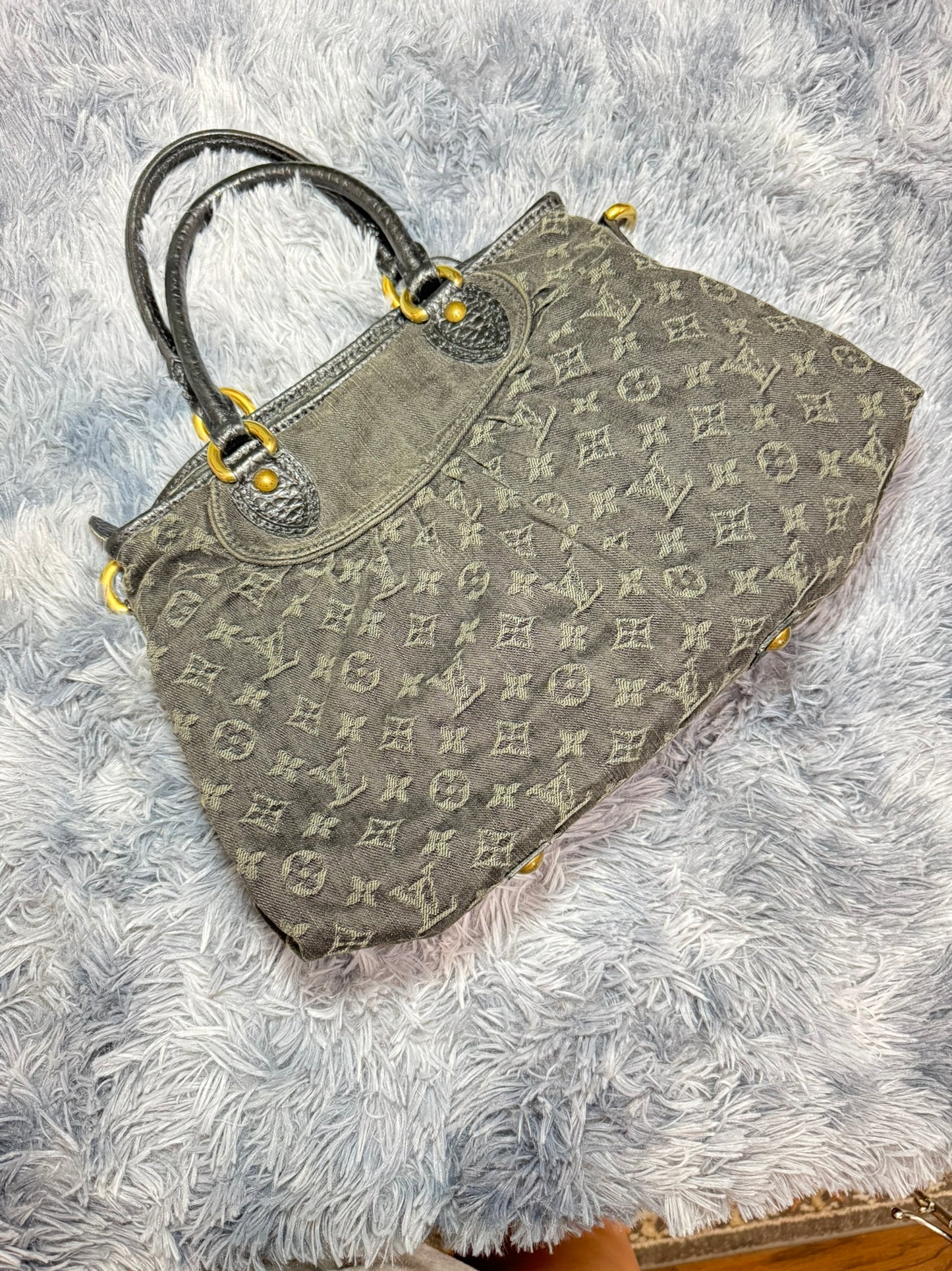 Louis Vuitton Denim Cabby PM in Blue Monogram