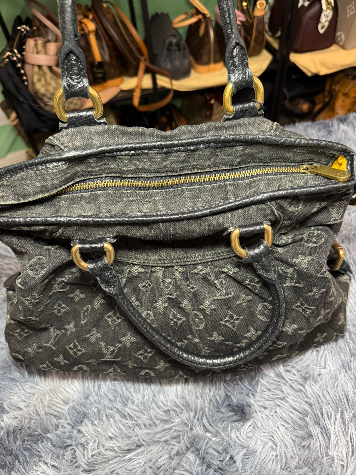 Louis Vuitton Denim Cabby PM in Blue Monogram