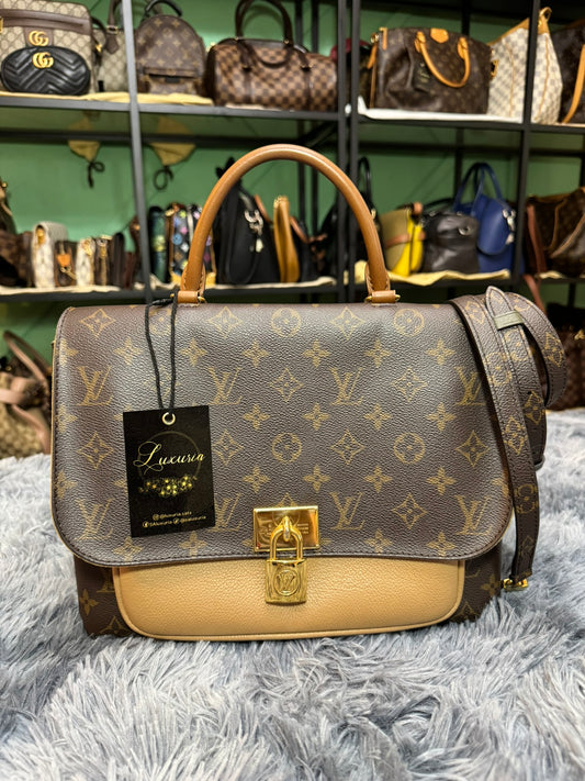 Louis Vuitton Marignan Monogram Canvas & Sesame Leather