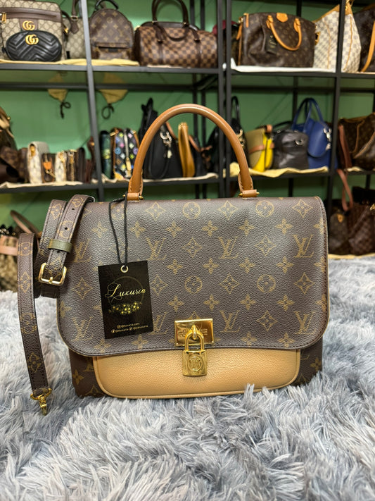 Louis Vuitton Marignan Monogram Canvas & Sesame Leather