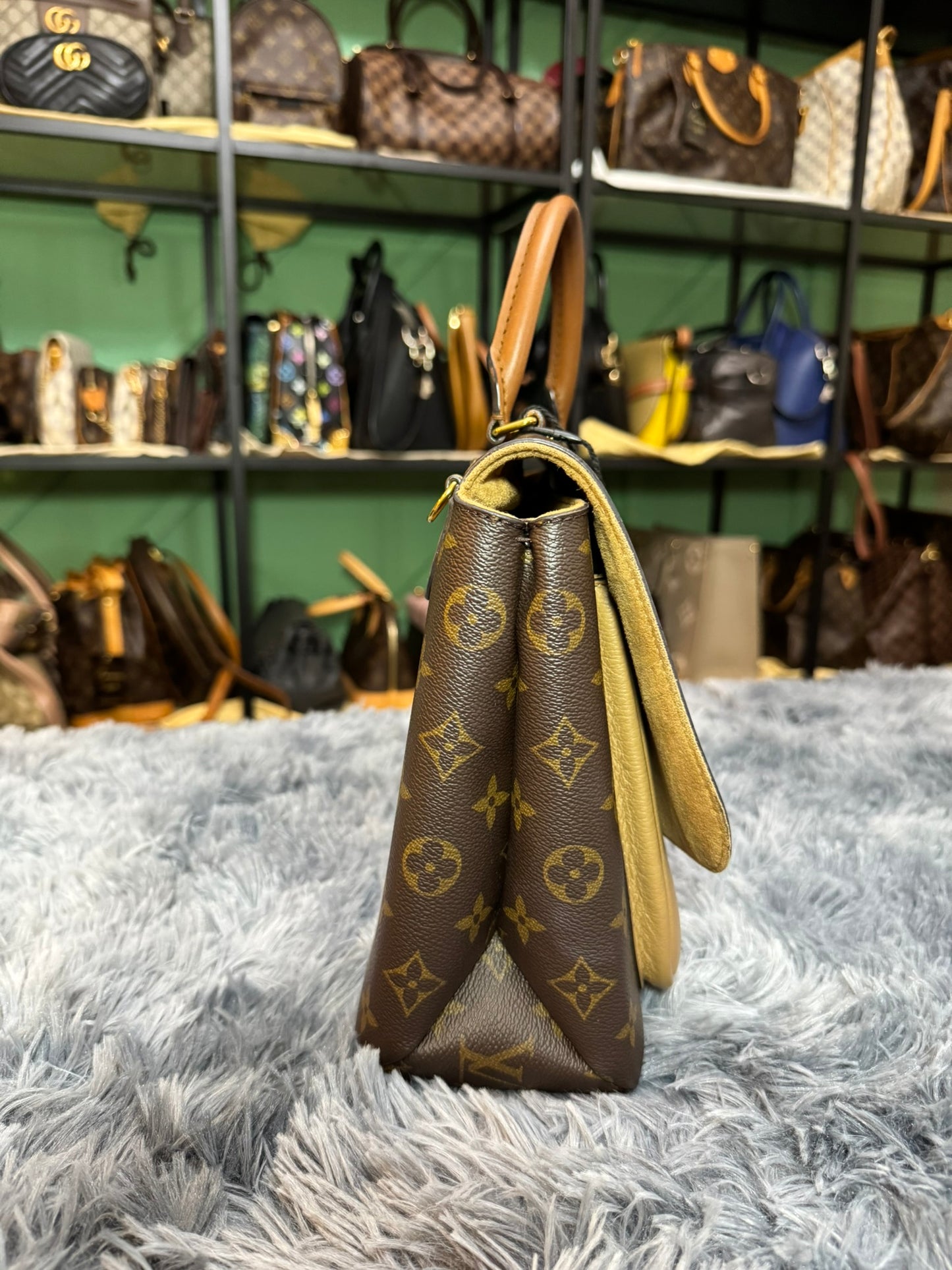Louis Vuitton Marignan Monogram Canvas & Sesame Leather