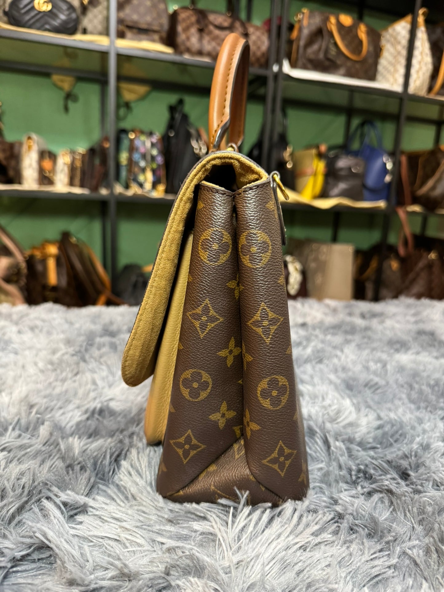 Louis Vuitton Marignan Monogram Canvas & Sesame Leather
