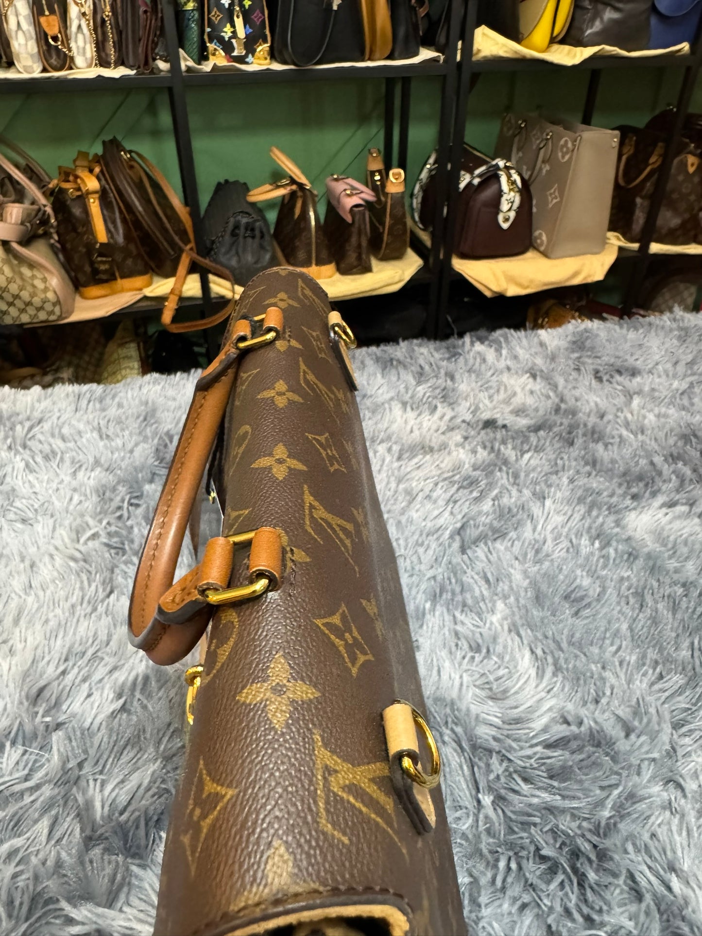 Louis Vuitton Marignan Monogram Canvas & Sesame Leather