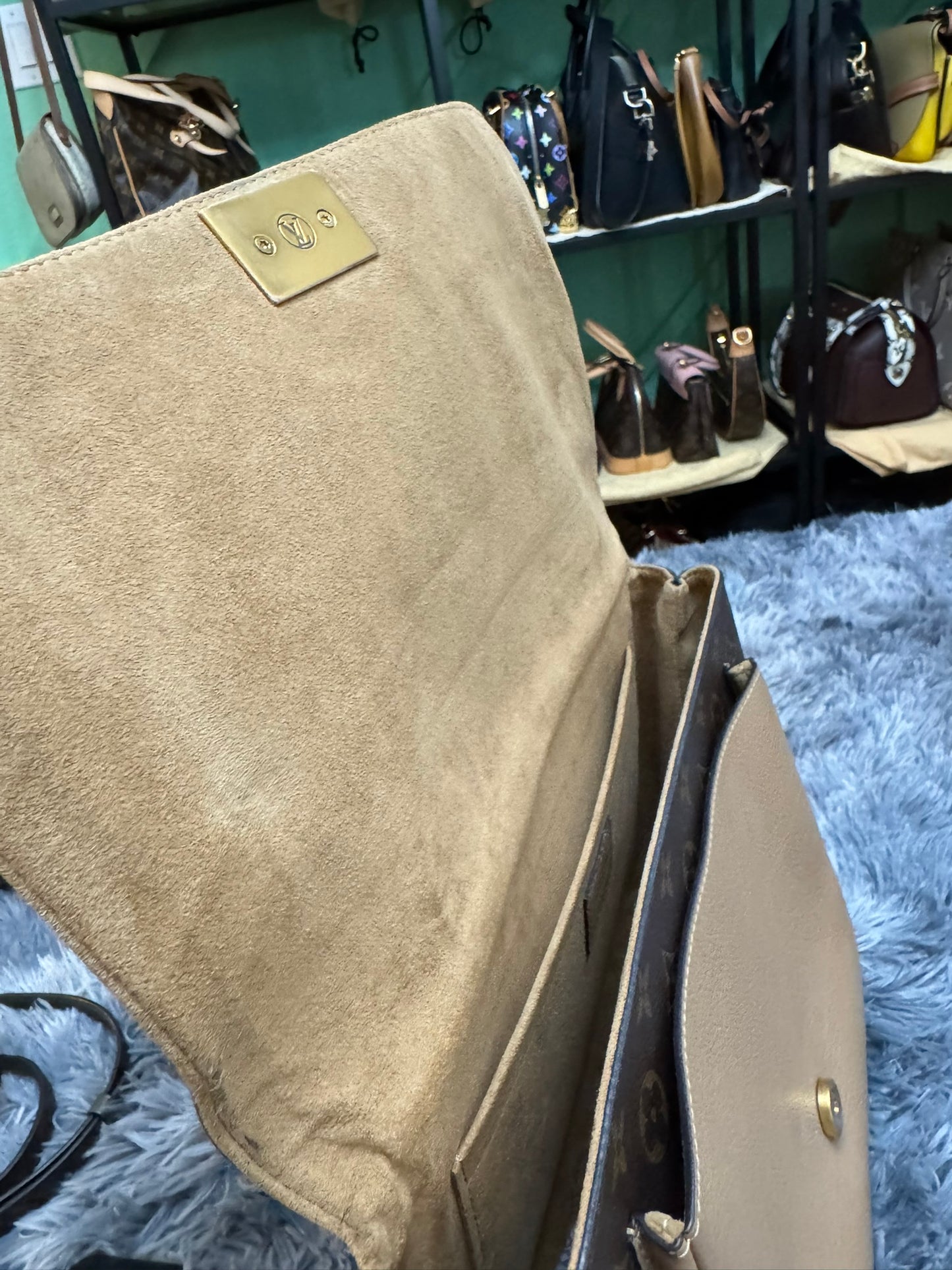 Louis Vuitton Marignan Monogram Canvas & Sesame Leather