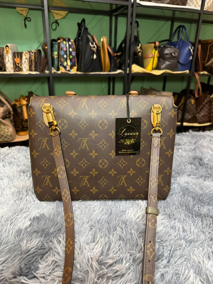 Louis Vuitton Marignan Monogram Canvas & Sesame Leather