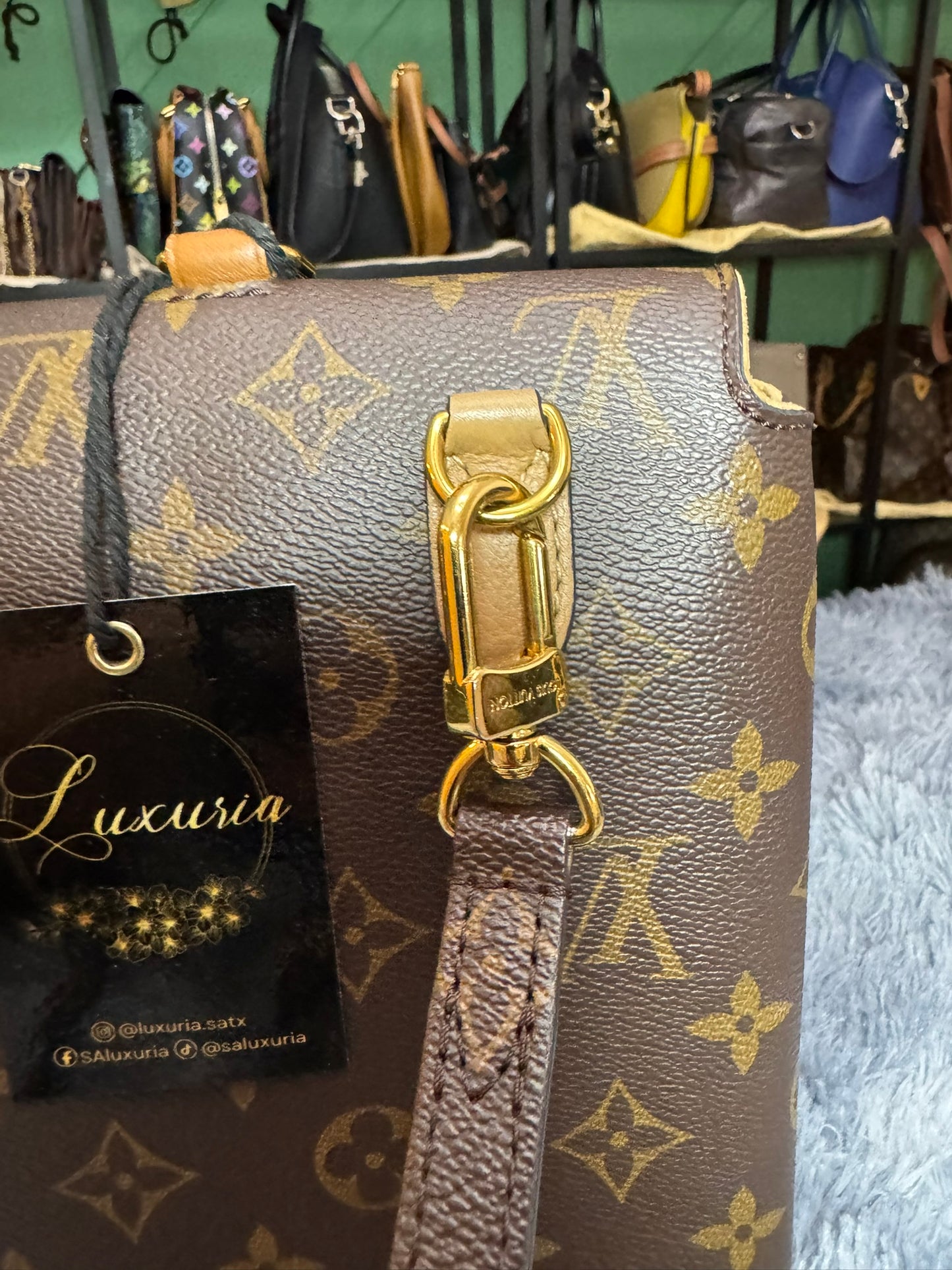 Louis Vuitton Marignan Monogram Canvas & Sesame Leather